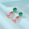 Gemstone Earrings Copper Crystal Drop Shape Electroplating Women's Luxury Jewelry