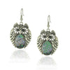 Gemstone Earrings Retro Style Alloy Owl Shell Electroplating For Women