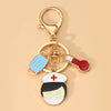 Gemstone Enamel Nurse Cap And Syringe Keychain Pendant Accessory Made Of Alloy For Nurses' Day And Doctor Time