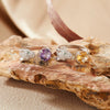 Gemstone Ring S925 Sterling Silver Animal Pattern Crystal