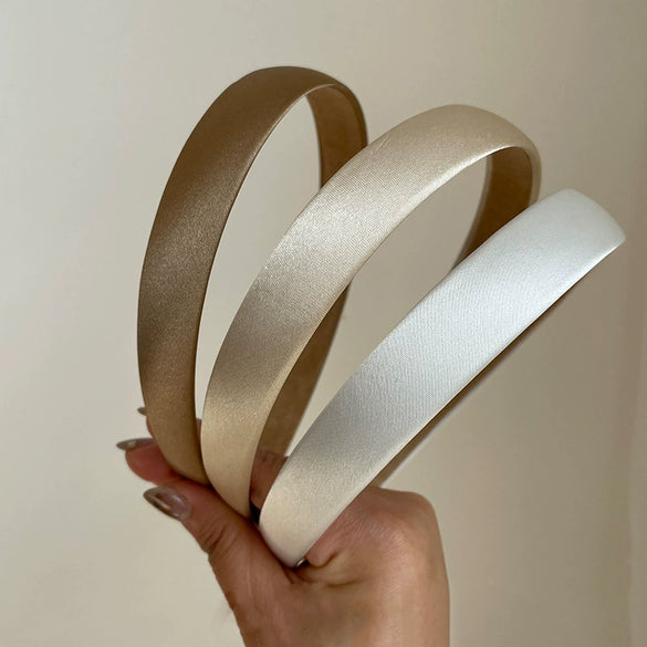 Gentle Elegant Pure Color Handmade Cloth Headband For Women French Retro Simple Fashion Hair Accessory