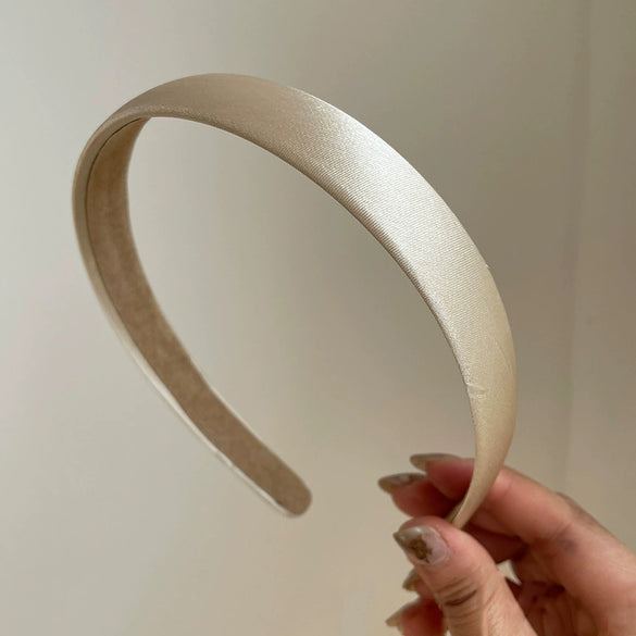 Gentle Elegant Pure Color Handmade Cloth Headband For Women French Retro Simple Fashion Hair Accessory