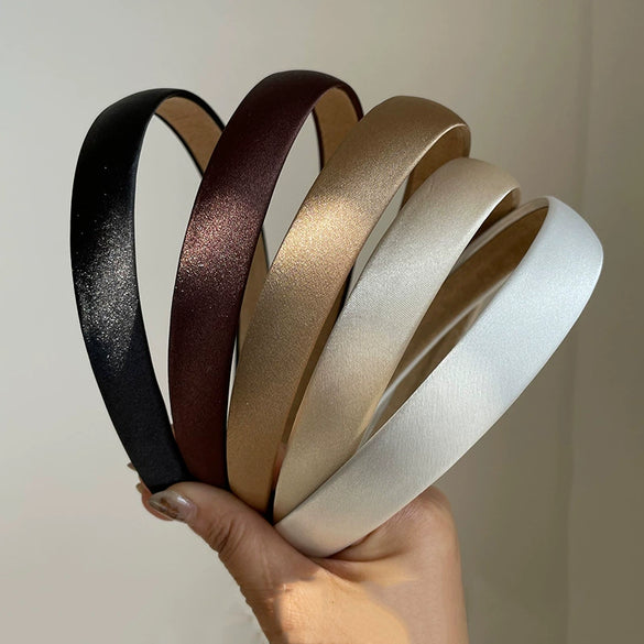 Gentle Elegant Pure Color Handmade Cloth Headband For Women French Retro Simple Fashion Hair Accessory