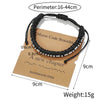 Genuine Leather And Stainless Steel Unisex Bracelet With Electroplating Treatment