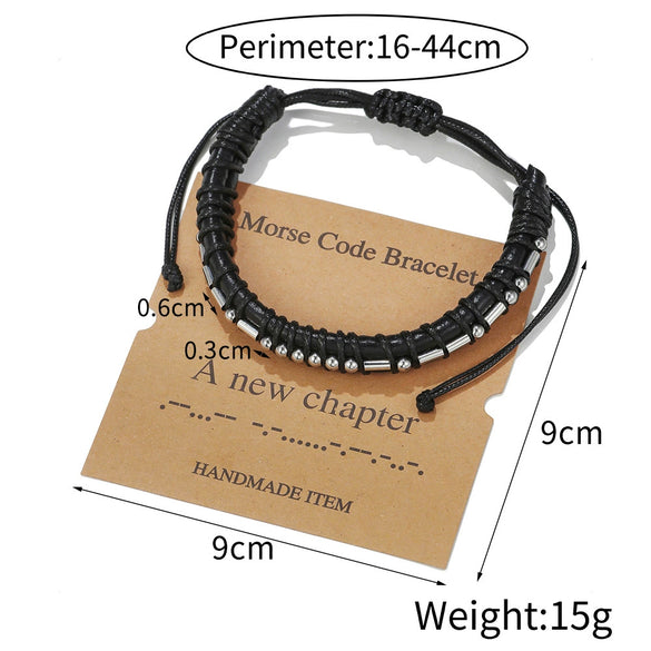 Genuine Leather And Stainless Steel Unisex Bracelet With Electroplating Treatment