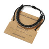 Genuine Leather And Stainless Steel Unisex Bracelet With Electroplating Treatment