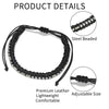 Genuine Leather And Stainless Steel Unisex Bracelet With Electroplating Treatment