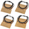Genuine Leather And Stainless Steel Unisex Bracelet With Electroplating Treatment