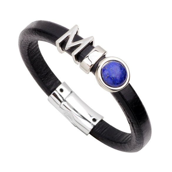 Genuine Leather Bracelet With Star Pattern For Men And Unisex