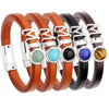 Genuine Leather Bracelet With Star Pattern For Men And Unisex