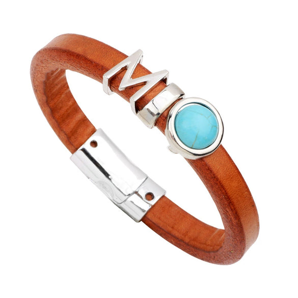 Genuine Leather Bracelet With Star Pattern For Men And Unisex