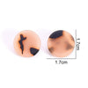 Geometric Acrylic Leopard Print Ear Clip Hoop Earrings For Unpierced Ears Round Or Oval Style