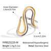Geometric Asymmetrical Stylish Daily Ring For Women High End Stainless Steel With 18K Gold Electroplated Hand Jewelry Accessories