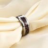 Geometric Beveled Tungsten Steel Ring With Carbon Fiber Inlay And Electroplated Finish Unisex Couple Jewelry Wholesale