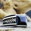 Geometric Black Zircon Alloy Ring Minimalist Retro Unisex Fashion Jewelry Accessory
