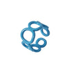 Geometric Constellation Open Stacked Ring Candy Color Resin Plastic Fashion Ring For Unisex
