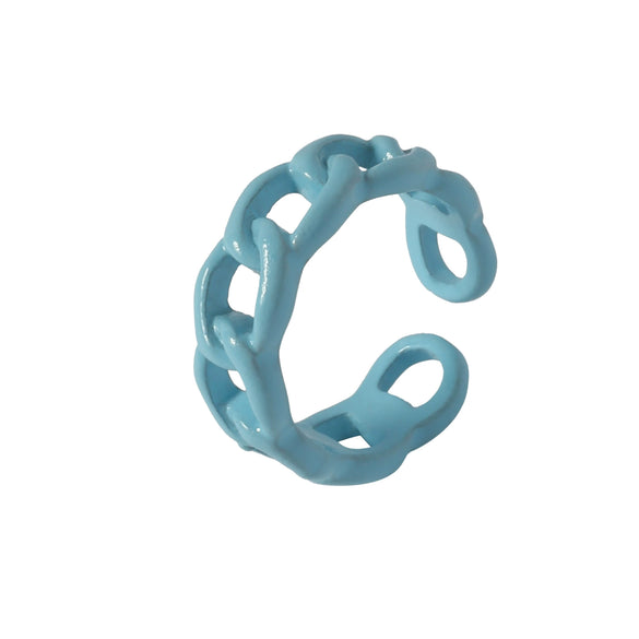 Geometric Constellation Open Stacked Ring Candy Color Resin Plastic Fashion Ring For Unisex