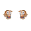 Geometric Copper Candle Earrings Set With Microset Zircon For Women