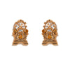 Geometric Copper Candle Earrings Set With Microset Zircon For Women