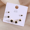 Geometric Copper Earrings Set Electroplated For Women