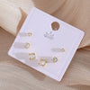 Geometric Copper Earrings Set Electroplated For Women