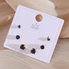 Geometric Copper Earrings Set Electroplated For Women