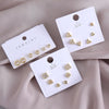 Geometric Copper Earrings Set Electroplated For Women