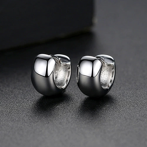 Geometric Copper Earrings With Glossy Electroplated Finish And Simple Style For Women Wholesale