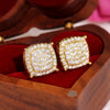 Geometric Copper Earrings With Zirconia For Women