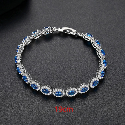 Geometric Copper Zircon Bracelet Electroplated Elegant Fashion Bracelet For Women