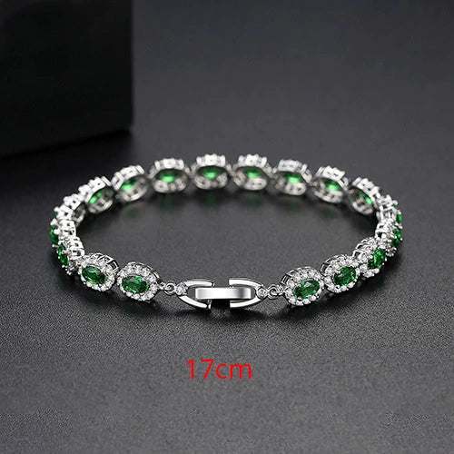 Geometric Copper Zircon Bracelet Electroplated Elegant Fashion Bracelet For Women