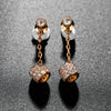 Geometric Copper Zircon Earrings For Women Minimalist Fashion Jewelry With Elegant Everyday Style