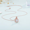 Geometric Copper Zircon Micro Inlay Pendant Necklace With Cross Chain And Light Luxury Jewelry Design