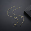 Geometric Copper Zircon Tassel Drop Earrings For Women Minimalist Long Statement Jewelry