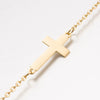 Geometric Cross Bracelet In Electroplated Stainless Steel Retro Unisex Fashion Hand Jewelry