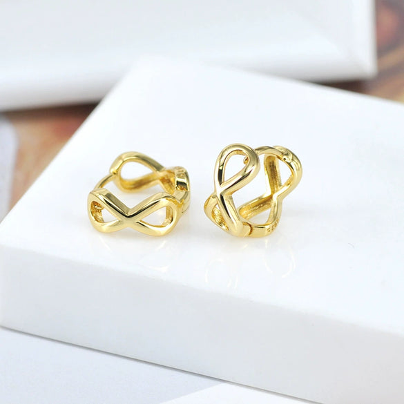 Geometric Cross Hoop Ear Cuffs For Women With Silver Needle And Copper Electroplated Winding Design Fashion Earrings