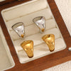 Geometric Cshaped Stainless Steel Electroplated Women's Earrings