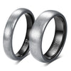 Geometric Curved Sand Surface Tungsten Steel Ring With Electroplated Finish Simple Fashion Jewelry For Women And Men Wholesale
