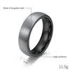 Geometric Curved Sand Surface Tungsten Steel Ring With Electroplated Finish Simple Fashion Jewelry For Women And Men Wholesale