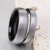 Geometric Curved Sand Surface Tungsten Steel Ring With Electroplated Finish Simple Fashion Jewelry For Women And Men Wholesale