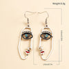 Geometric Diamond Bow And Arrow Ear Hook Earrings In Alloy Exaggerated Statement Jewelry For Unisex Wear