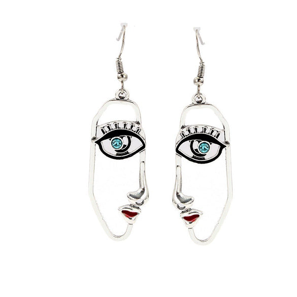 Geometric Diamond Bow And Arrow Ear Hook Earrings In Alloy Exaggerated Statement Jewelry For Unisex Wear