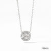 Geometric Diamondstudded Gem Stainless Steel Earrings Necklace Bracelet Set For Women With Bear Little Pig Small Animal Pattern And Electroplating Treatment