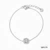 Geometric Diamondstudded Gem Stainless Steel Earrings Necklace Bracelet Set For Women With Bear Little Pig Small Animal Pattern And Electroplating Treatment