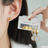 Geometric Disc Earrings Titanium Steel Electroplating Feminine Design