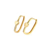 Geometric Ear Studs Earrings S925 Silver Electroplated With Star Moon And Peach Heart Design In Light Luxury Style