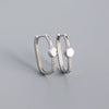 Geometric Ear Studs Earrings S925 Silver Electroplated With Star Moon And Peach Heart Design In Light Luxury Style