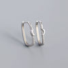 Geometric Ear Studs Earrings S925 Silver Electroplated With Star Moon And Peach Heart Design In Light Luxury Style