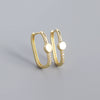 Geometric Ear Studs Earrings S925 Silver Electroplated With Star Moon And Peach Heart Design In Light Luxury Style