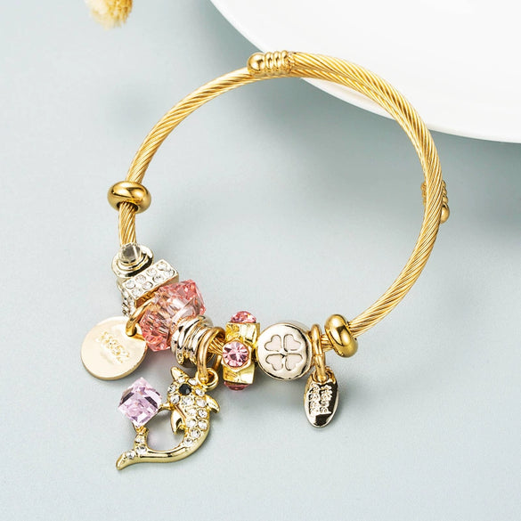 Geometric Electroplated Alloy Bracelet Gold Tone Minimalist Unisex Fashion Jewelry Accessory